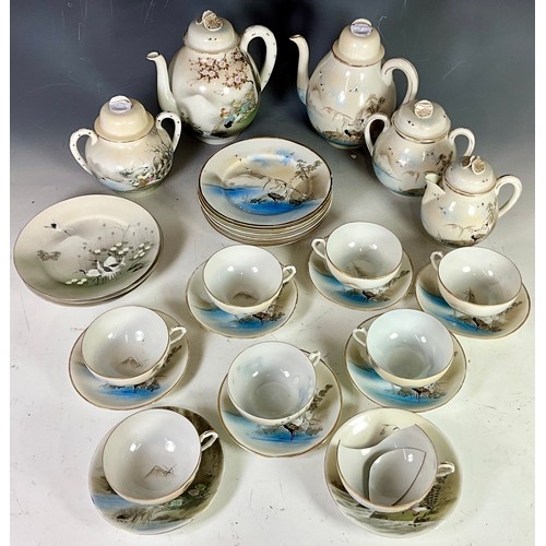 191 - JAPANESE KUTANI HAND PAINTED TEA SET