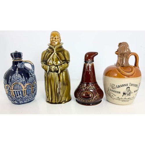 223 - 3, ROYAL DOULTON KINGSWARE FLASKS AF TOGETHER WITH OTHER WHISKY DECANTERS INC. THE ABBOTS CHOICE, DA... 