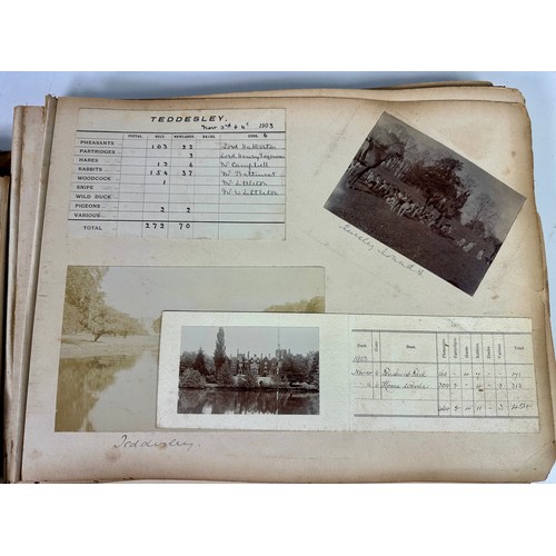 78 - WELL FILLED LATE 19TH AND EARLY 20TH CENTURY PHOTO ALBUM INCLUDING SOME MILITARY INTEREST, SPORTING ... 