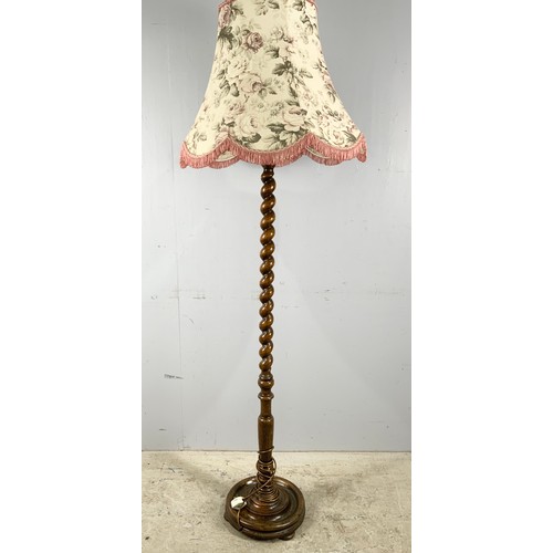 267 - OAK BARLEY TWIST STANDARD LAMP