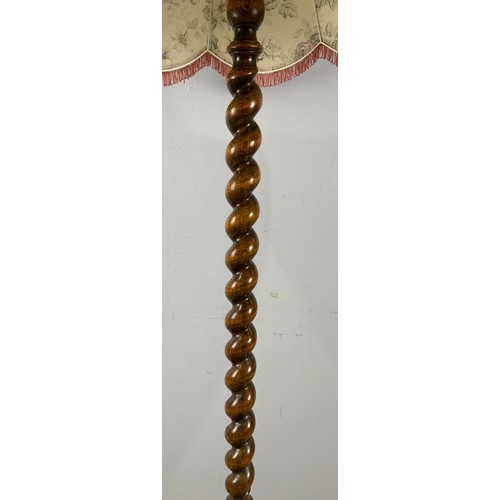 267 - OAK BARLEY TWIST STANDARD LAMP