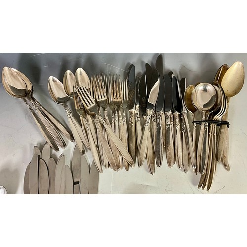 282 - QUANTITY OF MISC. MIXED FLATWARE INC. PARMA PATTERN, ROSE PATTERN AND ATKINSON BROS