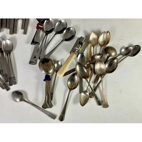 282 - QUANTITY OF MISC. MIXED FLATWARE INC. PARMA PATTERN, ROSE PATTERN AND ATKINSON BROS