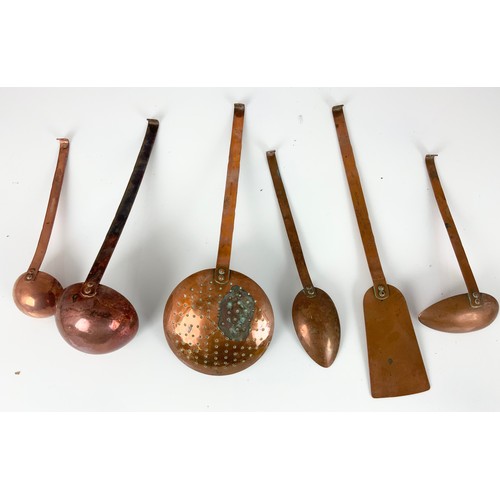 300 - COPPER LADLES AND STRAINER