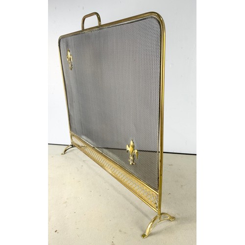 308 - BRASS FIRE GUARD 67cm TALL