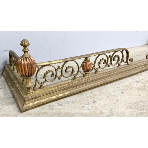 311 - ORNATE COPPER AND BRASS FENDER WIDTH 134cm