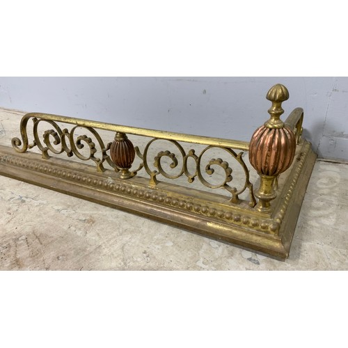 311 - ORNATE COPPER AND BRASS FENDER WIDTH 134cm