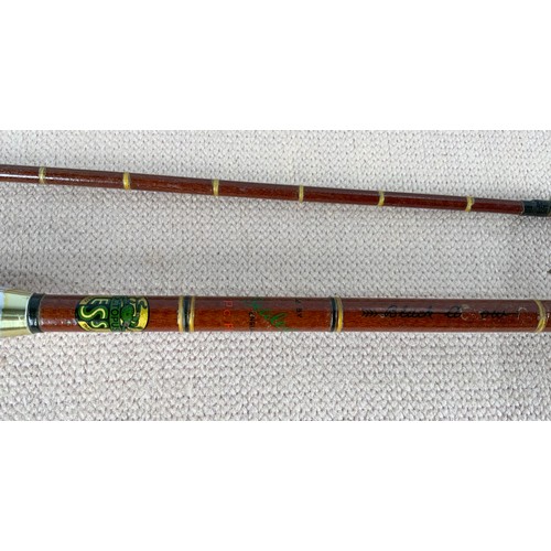 439 - A FARLOW'S 'THE BRUNSWICK' 4 SECTION VINTAGE FISHING ROD, SEALEY OCTOPUS AND ONE OTHER VINTAGE ROD T... 