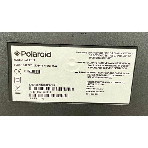 428 - POLAROID P40LED13 40” TELEVISION WITH REMOTE CONTROL