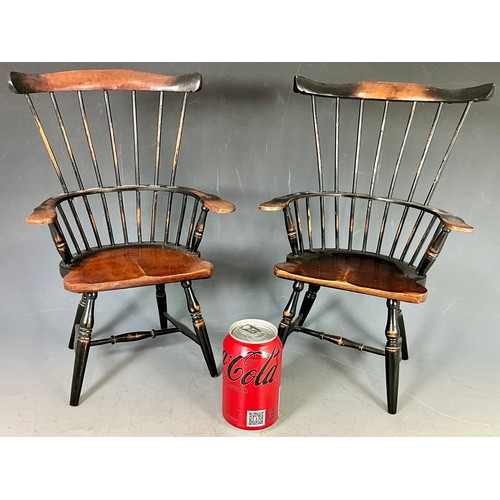 324 - PAIR OF MINIATURE STICK BACK DOLL CHAIRS