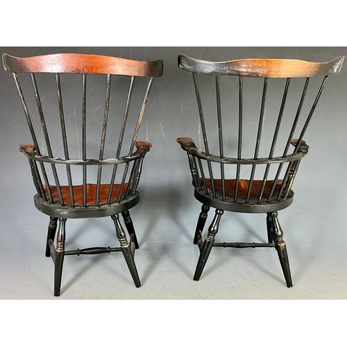 324 - PAIR OF MINIATURE STICK BACK DOLL CHAIRS