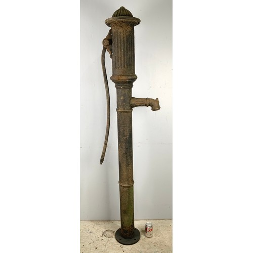 495 - VICTORIAN CAST IRON WATER PUMP INSCRIBED ‘MEREDITH MALVERN’ 185cm