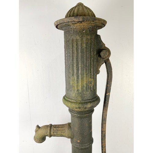 495 - VICTORIAN CAST IRON WATER PUMP INSCRIBED ‘MEREDITH MALVERN’ 185cm