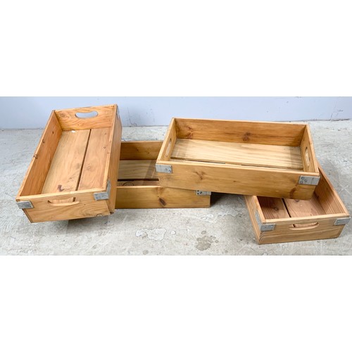 491 - FOUR DRAWERS / TRAYS APPROXIMATELY 60cm x 33cm x 15cm