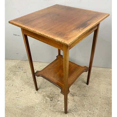 550 - SQUARE TOP INLAID OCCASIONAL TABLE