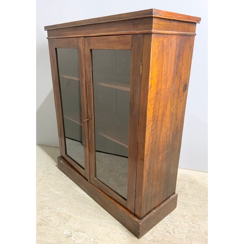 526 - GLAZED BOOK CASE WIDTH 86cm