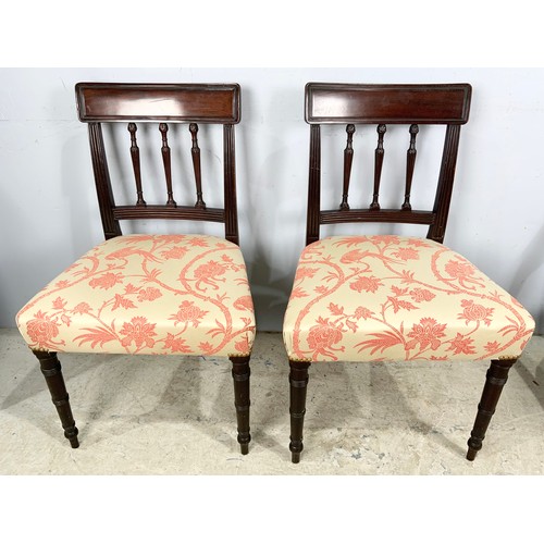 671 - PAIR OF CHAIRS AND 2 BEDROOM UPHOLSTERED CHAIRS