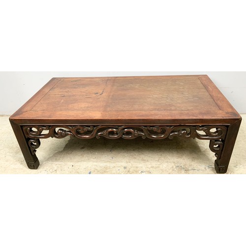 603 - CHINESE HARDWOOD LOW ALTAR TABLE 77cm x 41cm