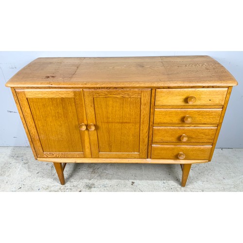 615 - ERCOL  / COTSWOLD STYLE LIGHT OAK SIDEBOARD WIDTH 121cm