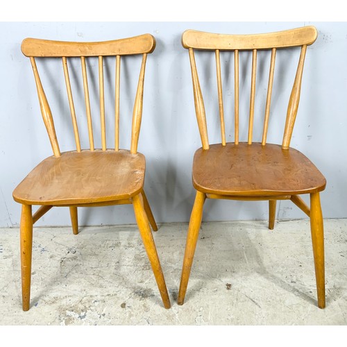 661 - PAIR OF ERCOL STYLE STICK BACK KITCHEN / DINING CHAIRS