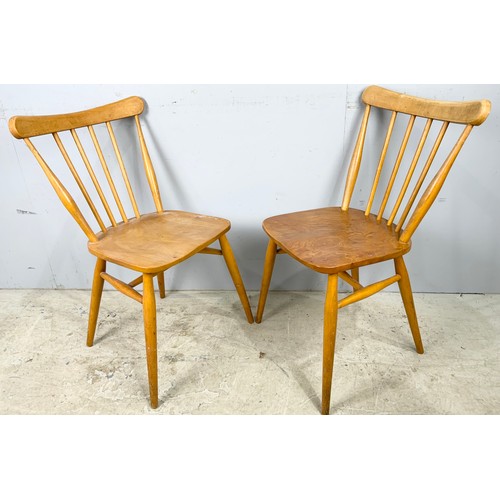 661 - PAIR OF ERCOL STYLE STICK BACK KITCHEN / DINING CHAIRS