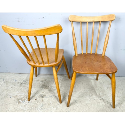 661 - PAIR OF ERCOL STYLE STICK BACK KITCHEN / DINING CHAIRS