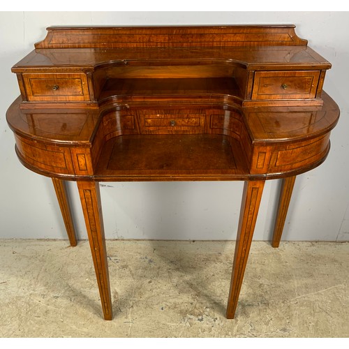 566 - UNUSUAL INLAID DESK / TABLE WIDTH   122cm