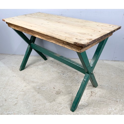 535 - RUSTIX X FRAME TABLE 123cm x 57cm