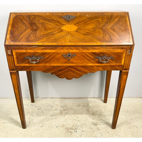 621 - INLAID KING WOOD LADIES DESK / BUREAU WIDTH 89cm