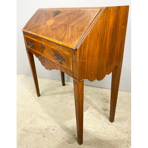 621 - INLAID KING WOOD LADIES DESK / BUREAU WIDTH 89cm