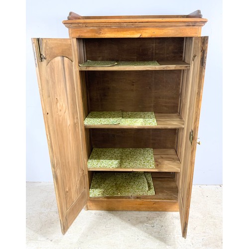 518 - PINE CABINET / CUPBOARD  WIDTH  81cm . 142cm TALL