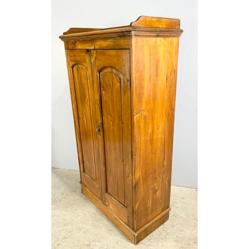 518 - PINE CABINET / CUPBOARD  WIDTH  81cm . 142cm TALL