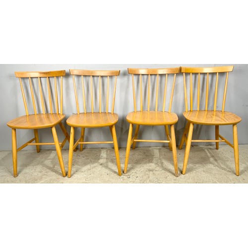 675 - SET OF 4 ERCOL STYLE STICK BACK CHAIRS