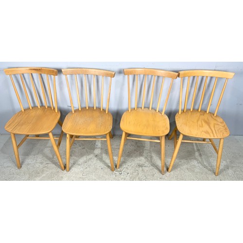 675 - SET OF 4 ERCOL STYLE STICK BACK CHAIRS