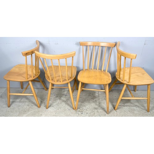 675 - SET OF 4 ERCOL STYLE STICK BACK CHAIRS