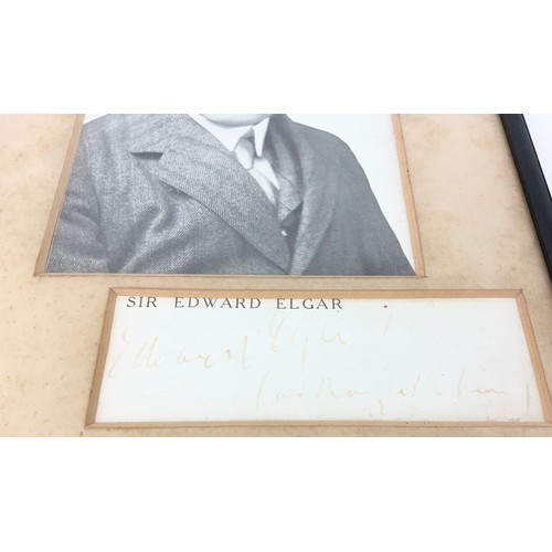 12 - 2 PHOTOGRAPHS DEPICTING SIR EDWARD ELGAR WITH AUTOGRAPHS AND ASSOCIATED PROVENANCE RELATING TO ARTHU... 