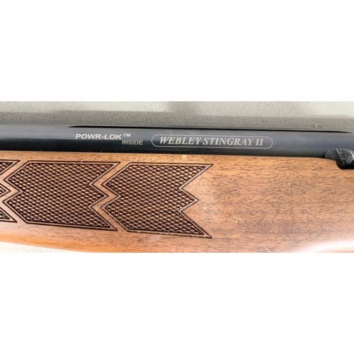 78 - WEBLEY & SCOTT WEBLEY STINGRAY II AIR RIFLE APPEARS TO HAD LITTLE USE - NOTE, PURCHASER MUST BE 18 Y... 