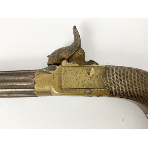 76 - OSBOURNE POCKET PISTOL, A 19TH CENTURY PERCUSSION PISTOL