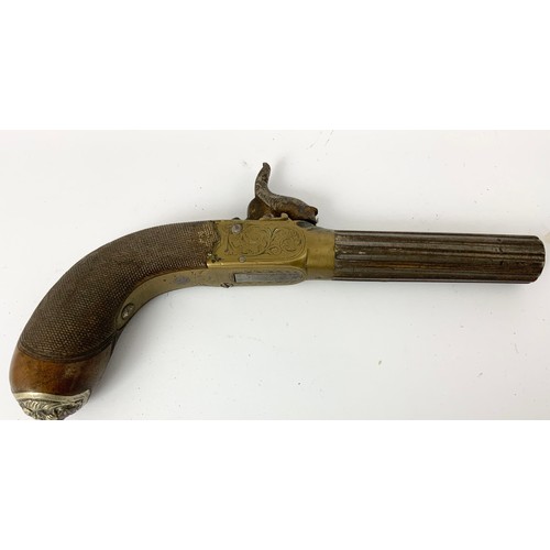 76 - OSBOURNE POCKET PISTOL, A 19TH CENTURY PERCUSSION PISTOL