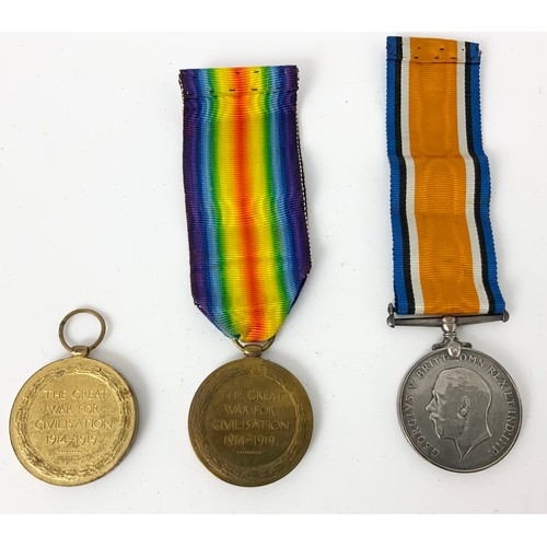 81 - WWI MEDAL PAIR 661600 GNR. J.A.DOVEY R.A. AND VICTORY MEDAL, D-4583 PTE. F. SAVIN 1-D GDS