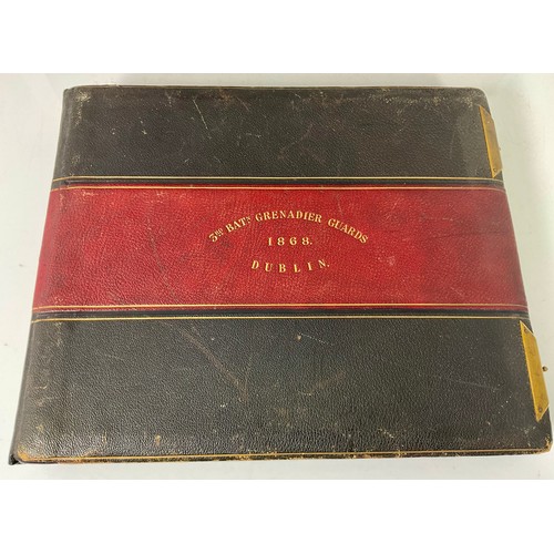 92 - AN INCREDIBLE PHOTOGRAPH ALBUM, WELL FILLED, 3RD BATTALION GRENADIER GUARDS, DUBLIN 1868