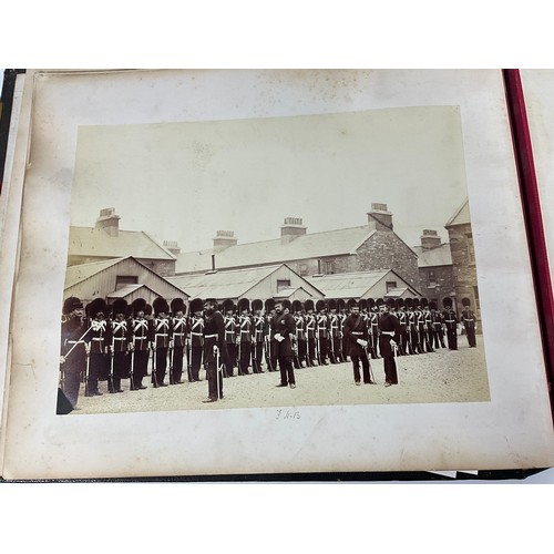 92 - AN INCREDIBLE PHOTOGRAPH ALBUM, WELL FILLED, 3RD BATTALION GRENADIER GUARDS, DUBLIN 1868