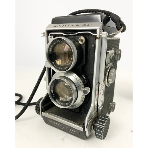 119 - MAMIYA C3 PROFESSIONAL MEDIUM FORMAT TLR CAMERA TOGETHER WITH LENSES