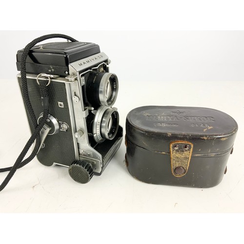 119 - MAMIYA C3 PROFESSIONAL MEDIUM FORMAT TLR CAMERA TOGETHER WITH LENSES