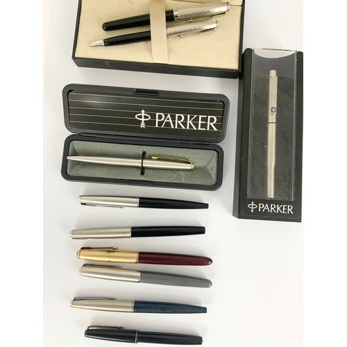 133 - QUANTITY OF PARKER FOUNTAIN PENS ETC INC BOXED SET