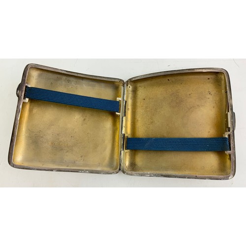 184 - SILVER CIGARETTE CASE 80g