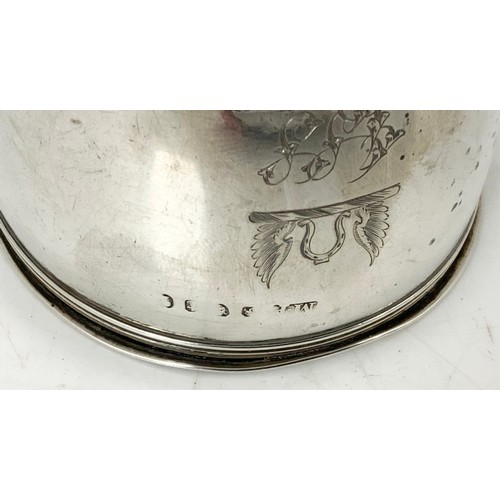 317 - HALLMARKED  MICHAEL PLUMMER LONDON 1794 GEORGIAN SILVER WINE FUNNEL 140g  RUBBED MARKS