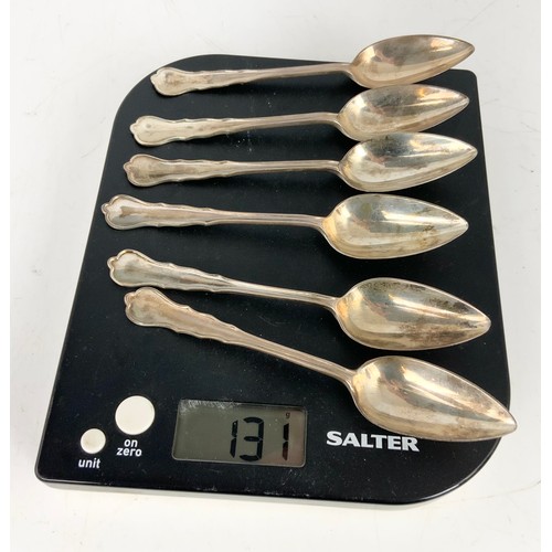 209 - CASED SET OF HALLMARKED JW & CO LONDON 1938 SILVER GRAPEFRUIT SPOONS IN A HARRODS CASE  130g