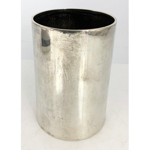 326 - SILVER TANKARD OF CYLINDRICAL TAPERING FORM, APPROX. 521g