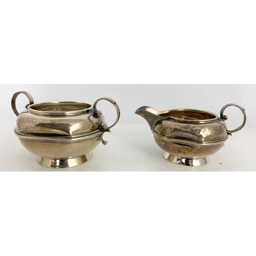 339 - HALLMARKED  SILVER SUGAR BOWL AND CREAM JUG 132g